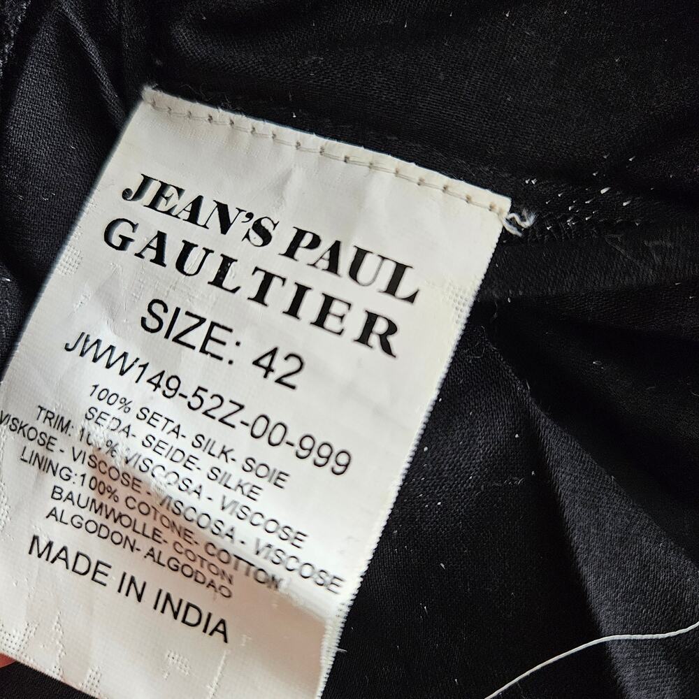 Y2k Jean Paul Gaultier Silk Buckle Mini Dress - Size Small (IT 42) - Picture 6 of 10